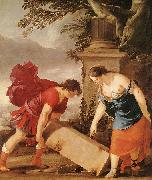 LA HIRE, Laurent de Theseus and Aethra (detail sg Spain oil painting artist